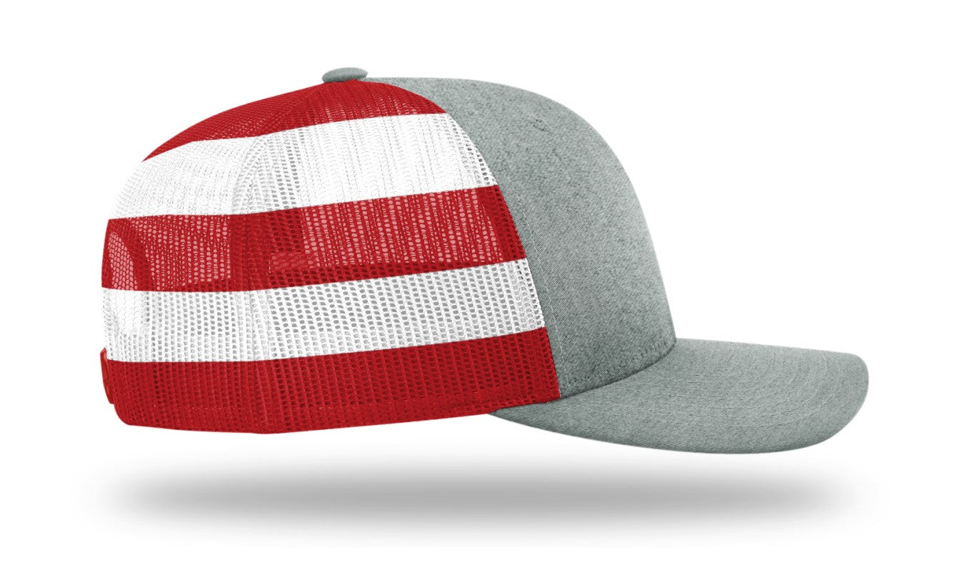 American Flag Trucker Snapback Embroidery