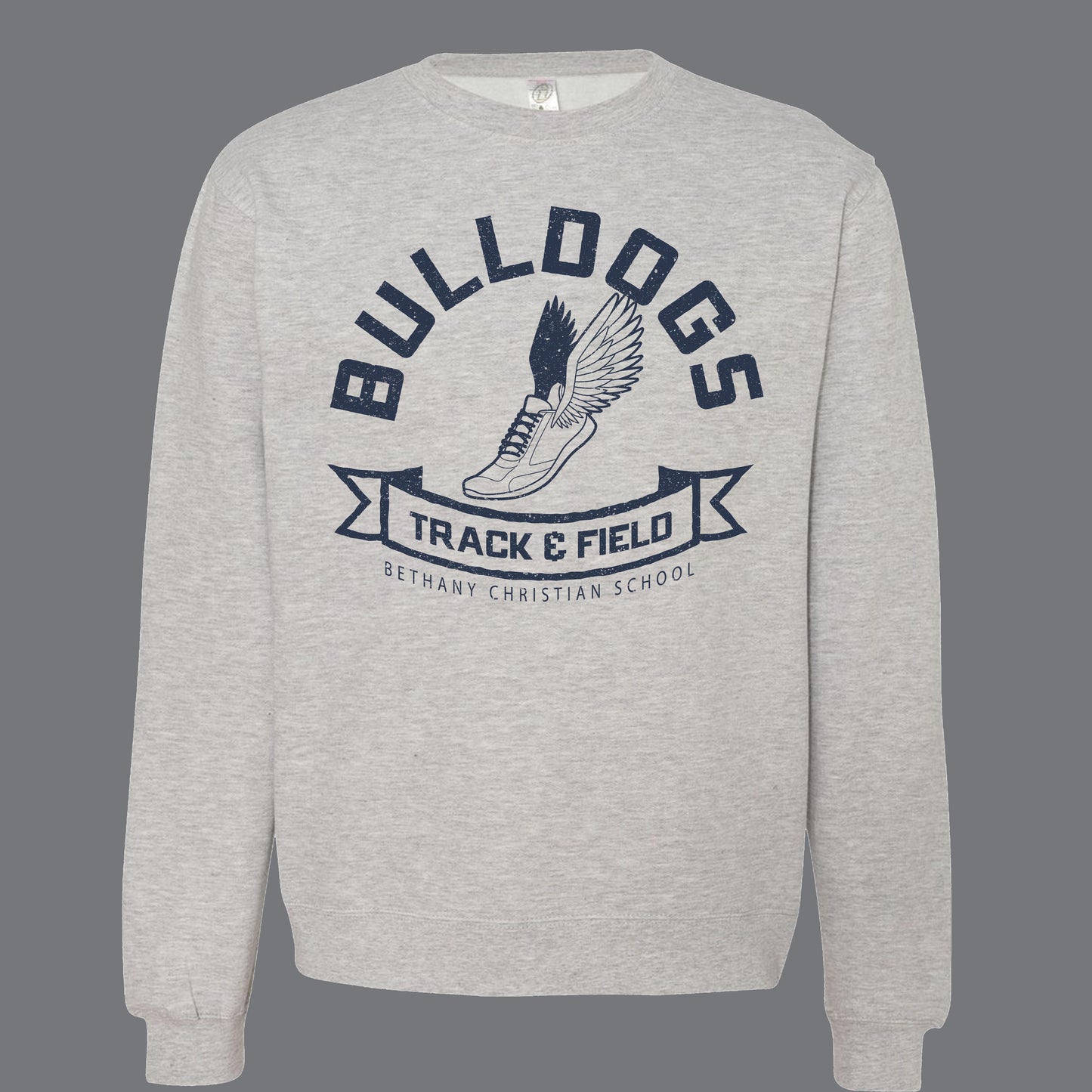 Bethany Christian School - Bulldogs Track & Field Crewneck Sweatshirt