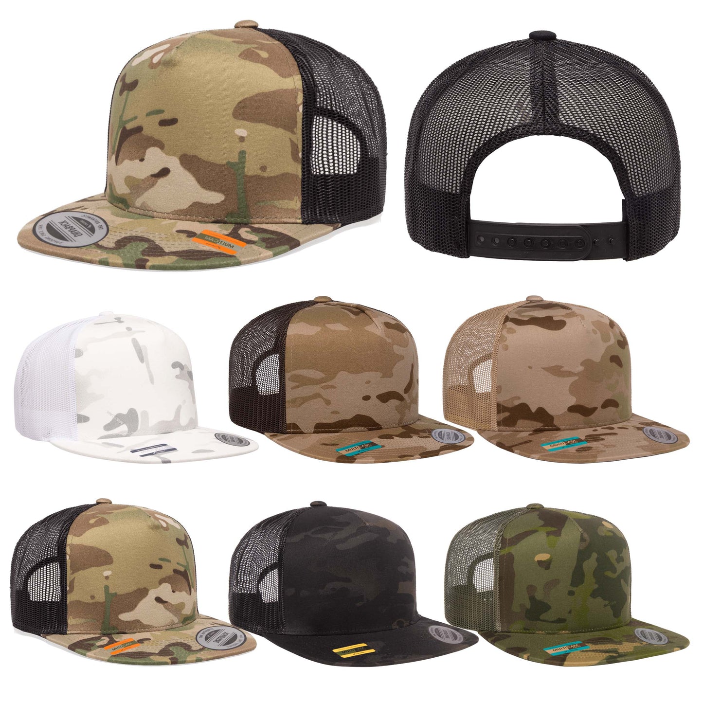 Yupoong Flat Bill Trucker Multicam® Embroidery