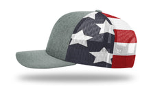 Load image into Gallery viewer, Richardson American Flag Trucker Snapback Embroidery