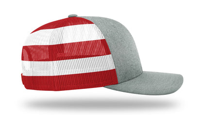 American Flag Trucker Snapback Embroidery