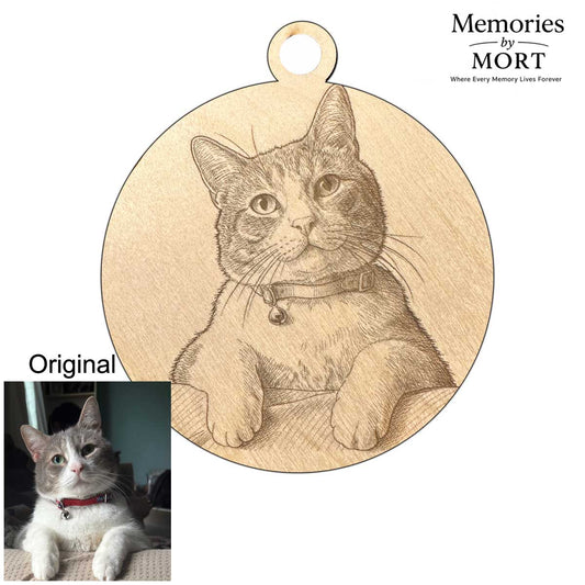 4.25 inch Custom Engraved Christmas Ornament with Your Photo