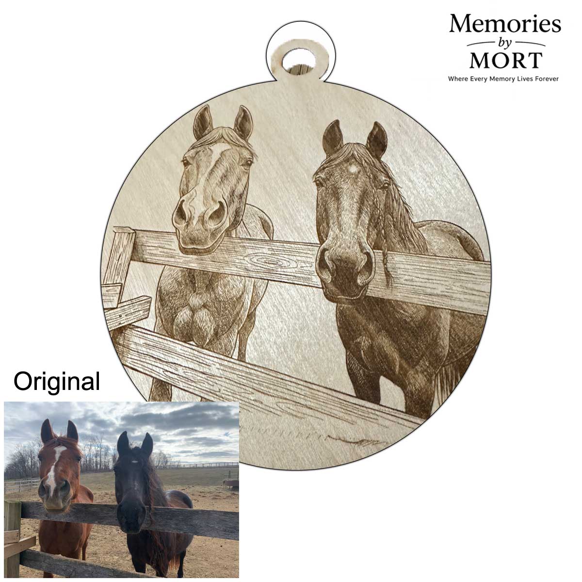 4.25 inch Custom Engraved Christmas Ornament with Your Photo