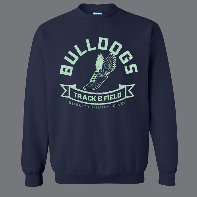 Bethany Christian School -  Bulldogs Track & Field Crewneck Sweatshirt