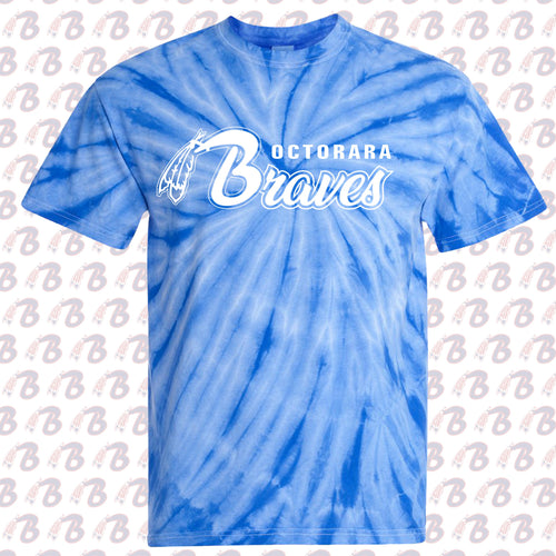 Braves Royal Blue Tie Dye T-Shirt Pinwheel