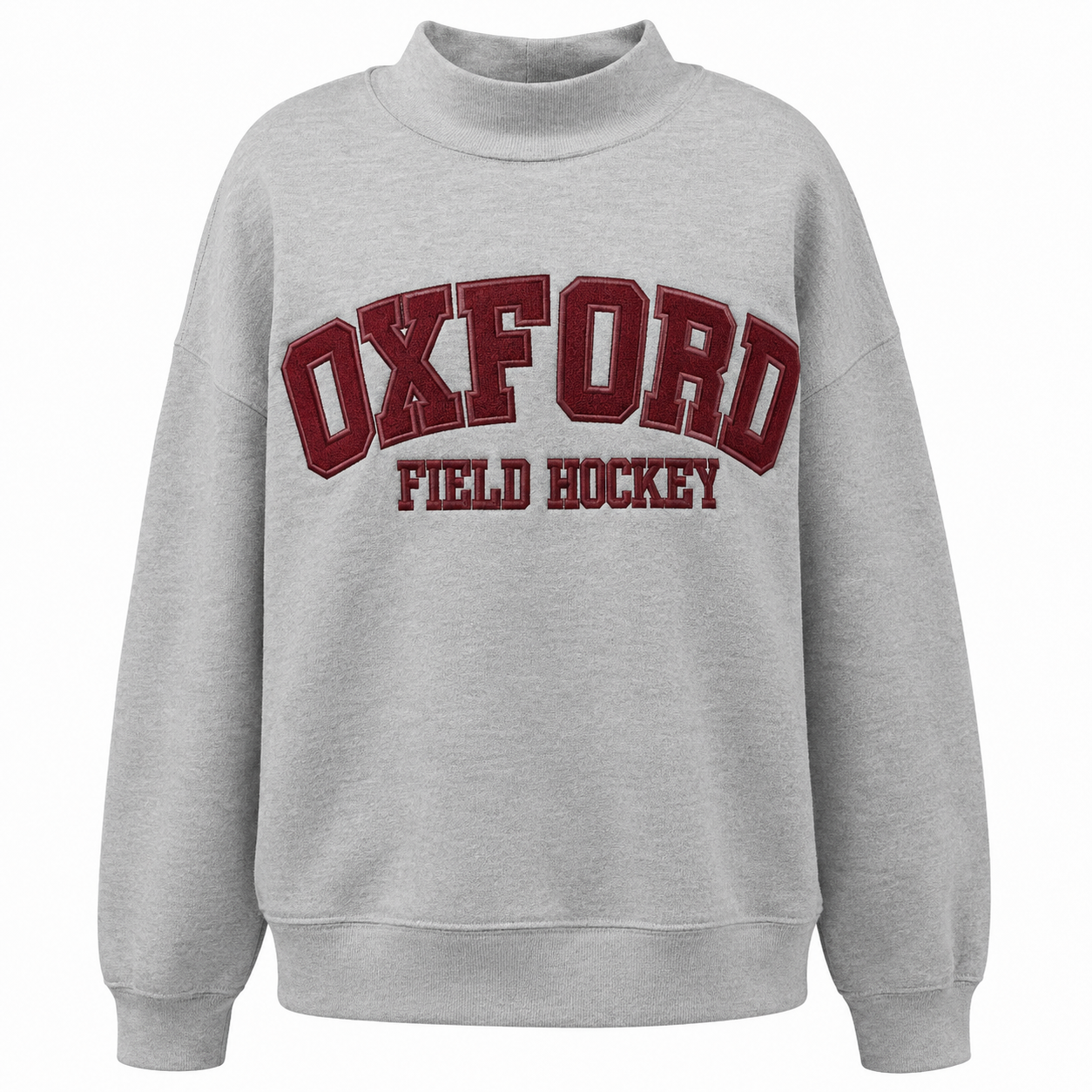 Oxford Field Hockey Appliqué Juliet Mockneck Crewneck