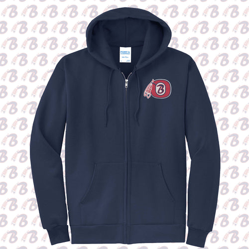 Octorara braves O_Zip-Up Hoodie