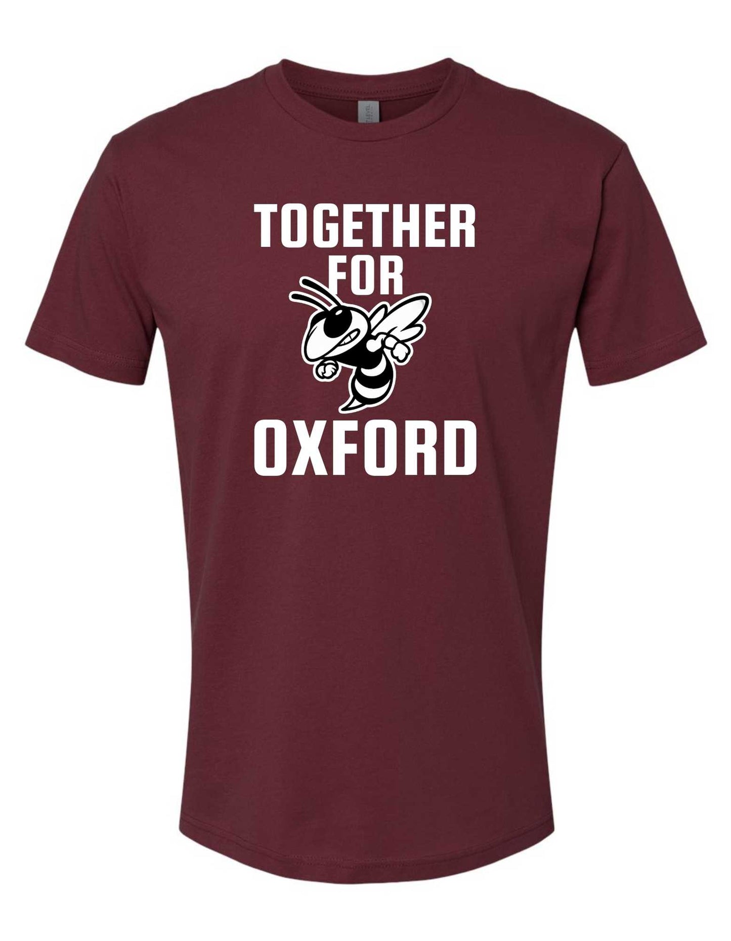Together for Oxford Maroon Tee Shirt ( Front Print Only )