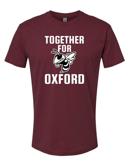 Together for Oxford Maroon Tee Shirt ( Front Print Only )