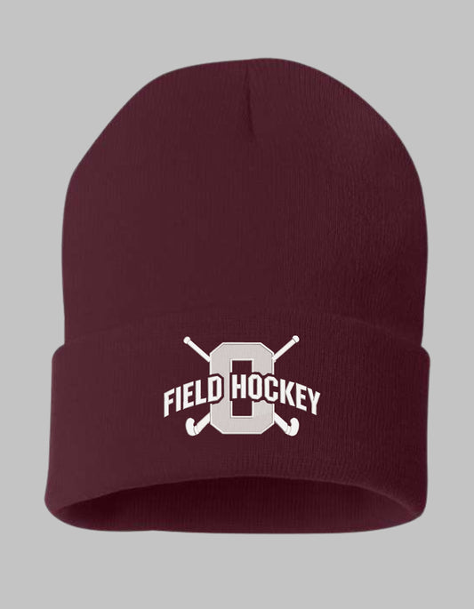 Oxford Field Hockey Embroidery 12" Solid Cuffed Beanie