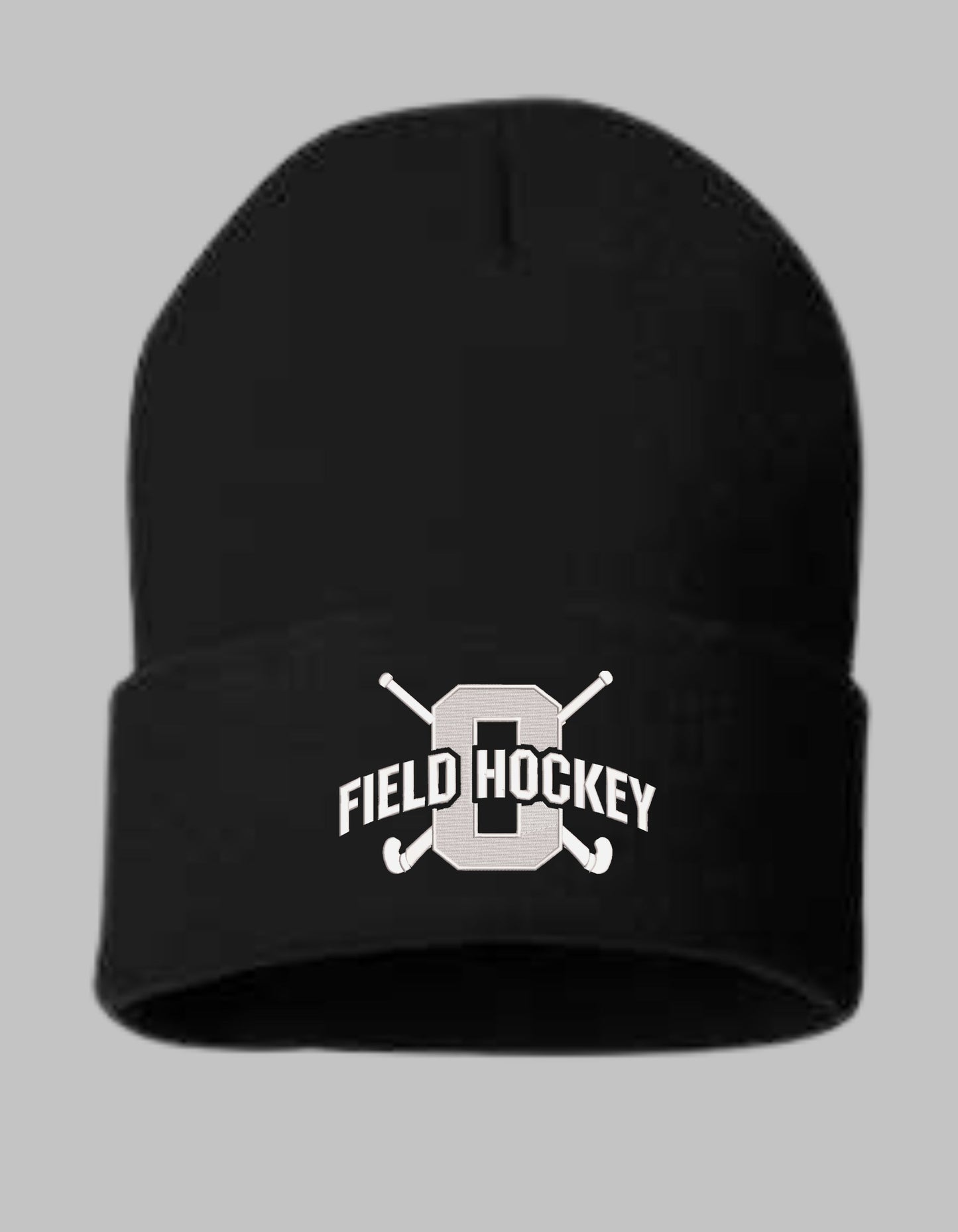 Oxford Field Hockey Embroidery 12" Solid Cuffed Beanie